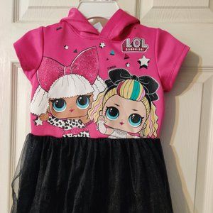 LOL SURPRISE Hooded Short Sleeve Tutu Dress—SZ. 6X